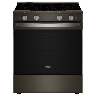 Whirlpool 5.3 Cu. Ft. Slide-In Electric Range in Black Stainless Steel, , large