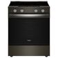 Whirlpool 5.3 Cu. Ft. Slide-In Electric Range in Black Stainless Steel, , large