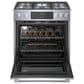 Bosch 800 Series 2-Piece Kitchen Package with 4.8 Cu. Ft. Gas Slide-in Range and 1.9 Cu. Ft. Over-The-Range Microwave in Stainless Steel, , large