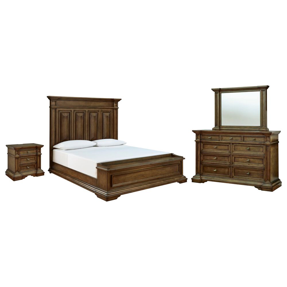 Millenium Frantanna 4 Piece California King Panel Storage Bedroom Set in Brown, , large