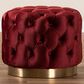 Baxton Studio Valeria Ottoman in Burgundy, , large