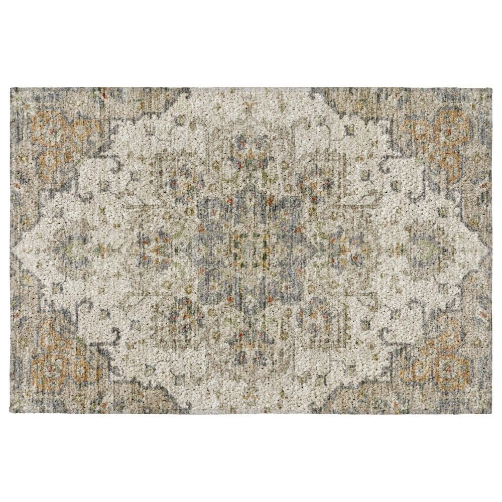 Dalyn Rug Company Silk Road Ivory, Beige, Taupe, Gold, Gray and Copper 2"6" x 3"10" Area Rug, , large