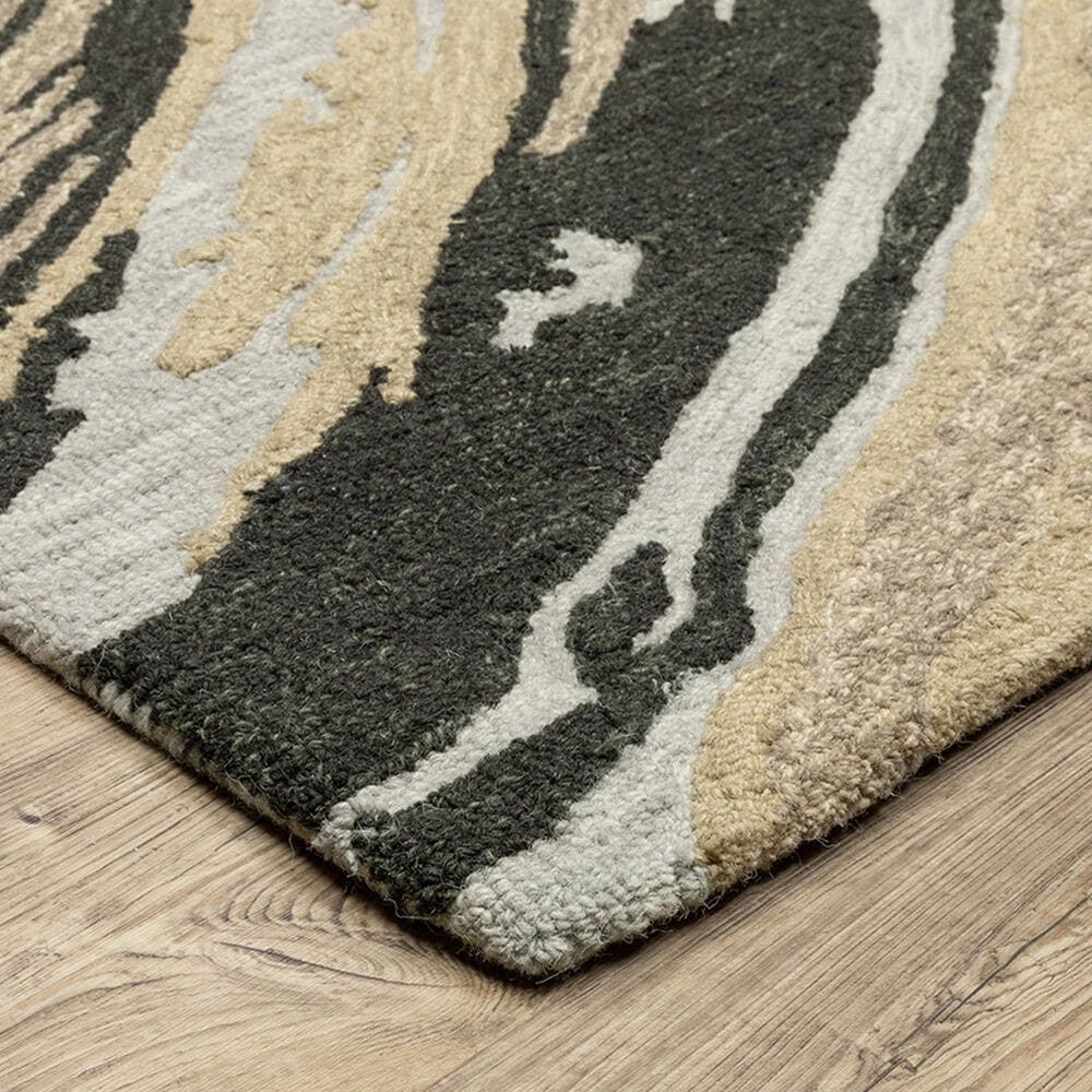 Oriental Weavers Kipton 2&#39;6&quot; x 8&#39; Grey and Gold Runner, , large