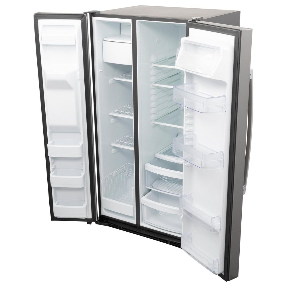 GE Appliances 25.3 Cu. Ft. Side by Side Refrigerator with External Dispenser in Fingerprint Resistant Stainless Steel, , large