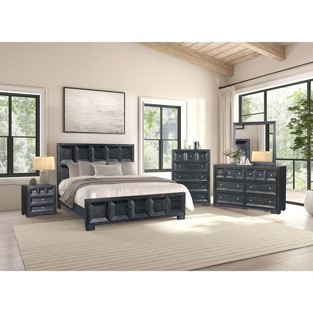 Furniture of America Hatton Cross 3 Drawer Nightstand with USB in Weathered Black, , large