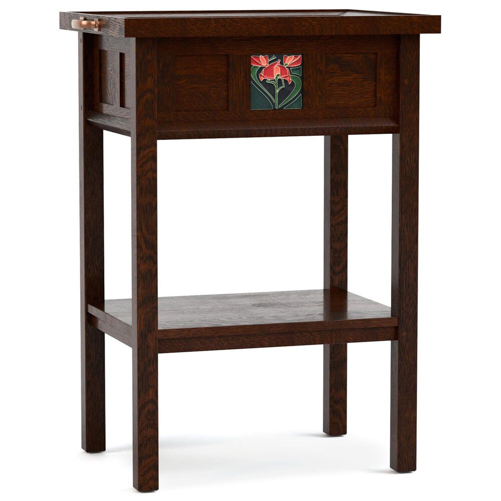 Stickley Furniture Floral Tile Tray Table in Centennial, , large