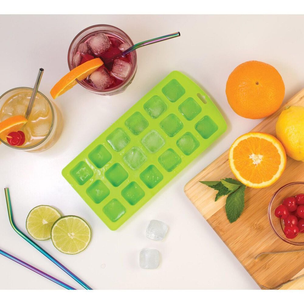 HIC Kitchen 18-Hole Ice Tray and Baking Mold in Neon Green, , large