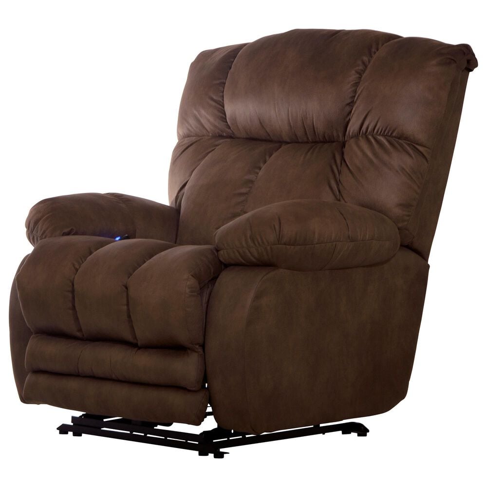Catnapper Dawkins Power Lay Flat Recliner in Chocolate, , large