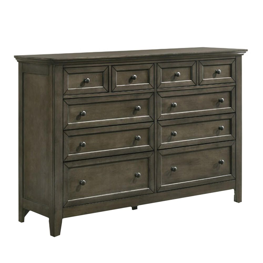 Hawthorne Furniture San Mateo 7 Drawer Dresser in Gray, , large