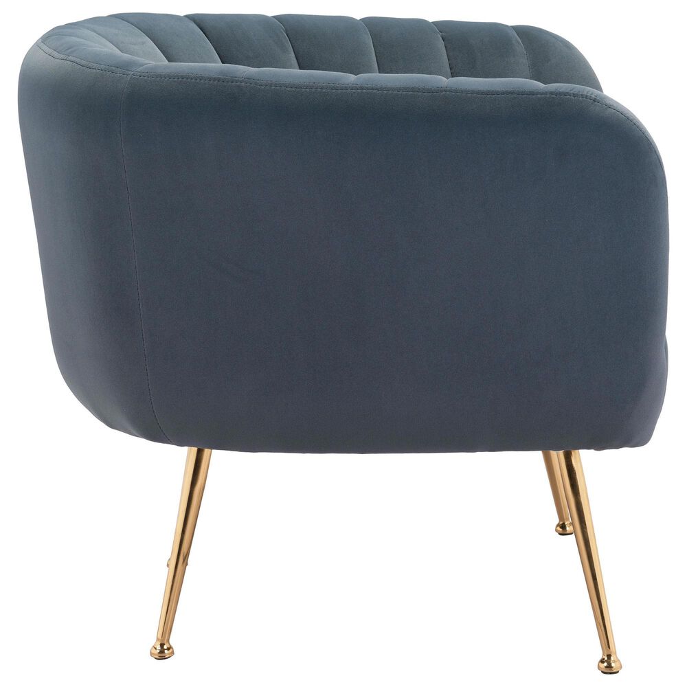 Zuo Modern Deco Accent Chair in Gray Velvet, , large