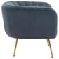 Zuo Modern Deco Accent Chair in Gray Velvet, , large