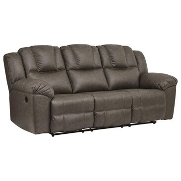 Ashley Lowilla Manual Reclining Sofa in Driftwood, , large