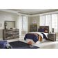 Signature Design by Ashley Derekson 2 Drawer Nightstand in Walnut and Gray, , large