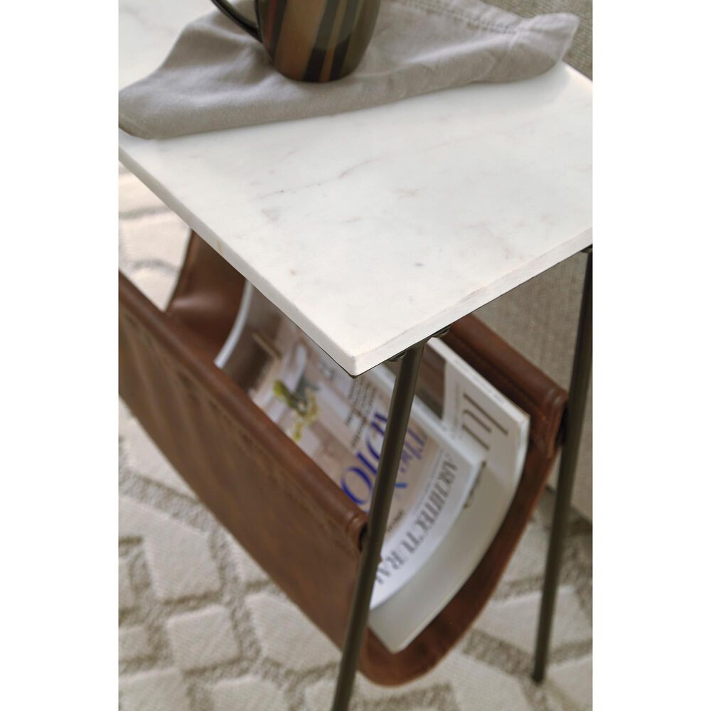 Ashley Etanbury Accent Table in Brown/Black/White, , large