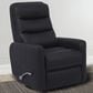 Simeon Collection Hercules Manual Swivel Glider Recliner in Black, , large