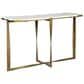 Timeless Designs Josie Console in Antique Brass and White, , large