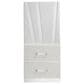 New Heritage Europa Wood Cal King Panel Bed with 2 Nightstands in White, , large