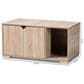 Baxton Studio Jasper 2-Door Cat Litter Box Cover House in Oak, , large