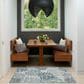 Nourison Garden Oasis Nautical Blue 3" x 5" Indoor/Outdoor Area Rug, , large