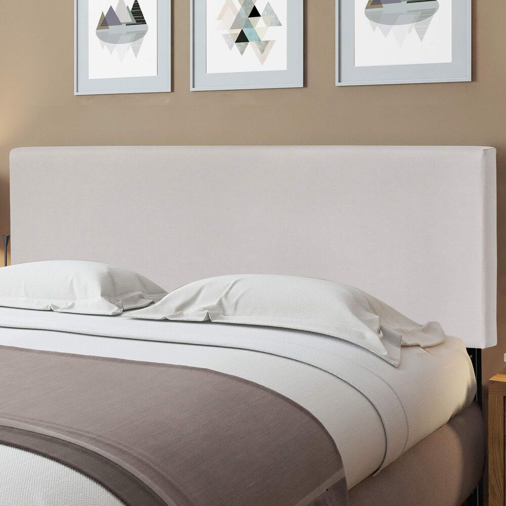 HOMLUX Roanne Queen Plain Headboard in Fog, , large