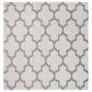 Safavieh Bermuda BMU804B 6"7" Square Ivory and Grey Indoor/Outdoor Area Performance Rug, , large