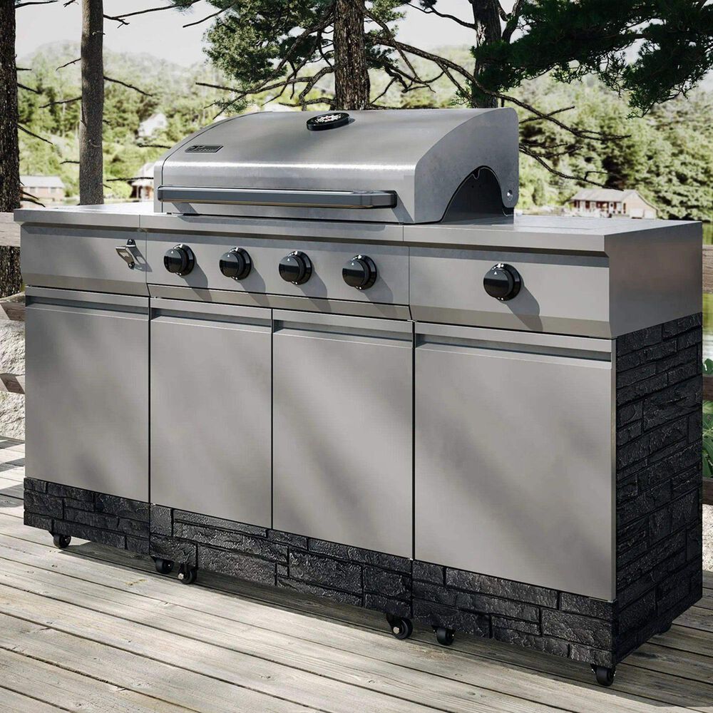 Tytus Fresno 5-Burner Convertible Grill in Gunmetal and Graphite, , large