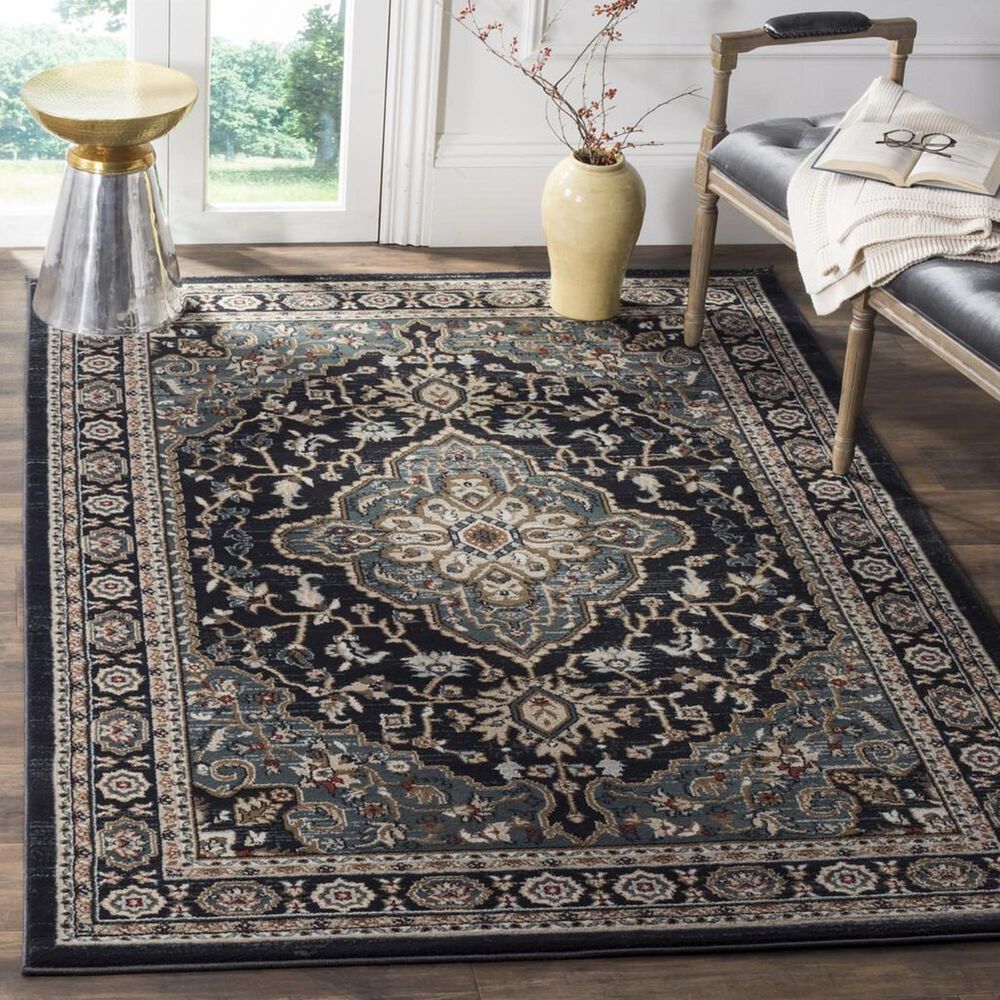 Safavieh Lyndhurst 6&#39; x 9&#39; Anthracite and Teal Area Rug, , large