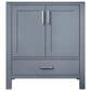 Lexora Home Jacques 30" Single Bathroom Vanity in Dark Grey with 2 cm White Carrara Marble Top and Rectangular Sink, , large