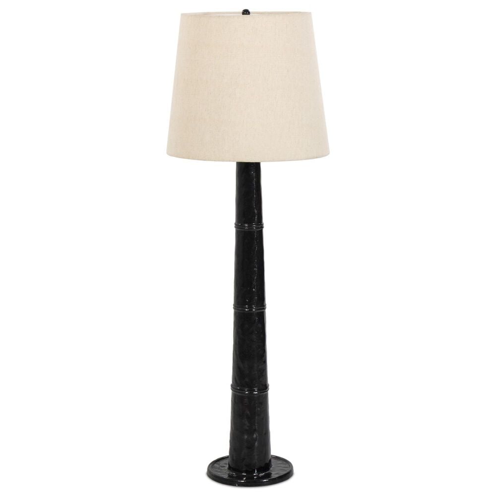 Four Hands Nerissa Floor Lamp in Glossy Black, , large