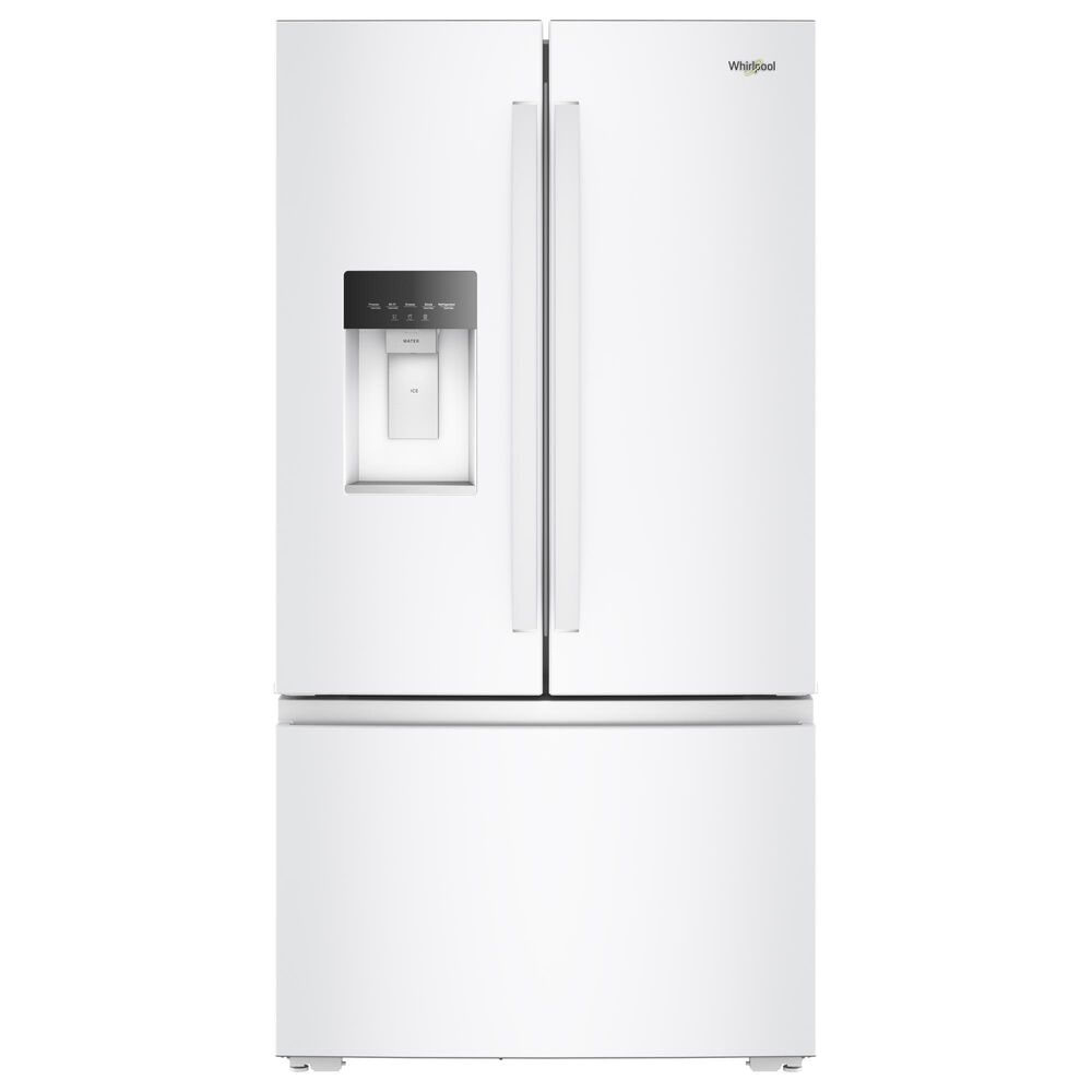 Whirlpool 23.4 Cu. Ft. Counter Depth 3-Door French Door Refrigerator in White, , large