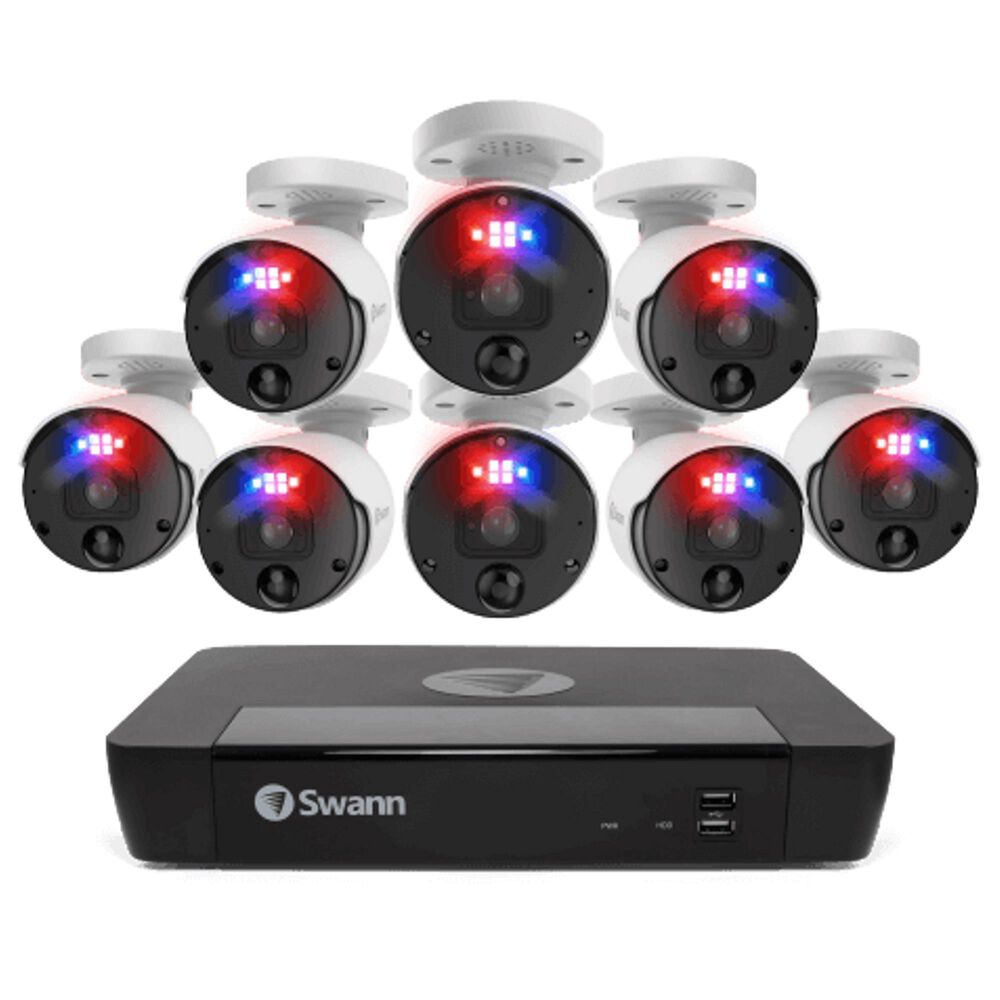 Swann 8 Camera 8 Channel 4K Ultra HD Pro Enforcer NVR Security System in White, , large