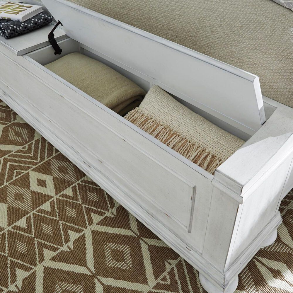 Signature Design by Ashley Kanwyn 4 Piece King Bedroom Set in Distressed Whitewash, , large