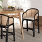 Baxton Studio Miranda Counter Stool in Black and Natural Brown, , large