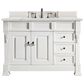 James Martin Vanities Brookfield 48" Single Bathroom Vanity in Bright White with 3 cm Ethereal Noctis Quartz Top and Rectangle Sink, , large