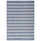 Nourison Positano POS03 Navy and Ivory 6" x 9" Indoor/Outdoor Area Rug, , large