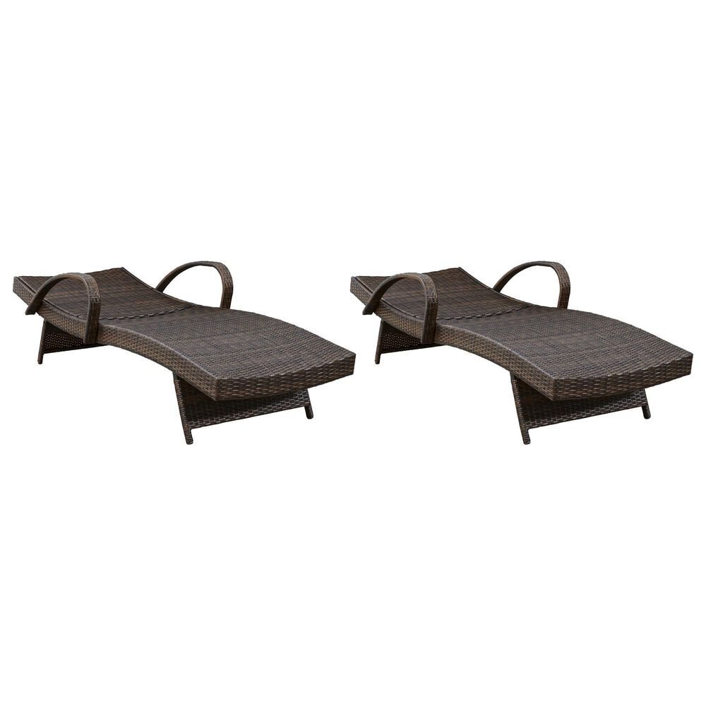 Ashley Kantana Patio Chaise Lounge in Brown &#40;Set of 2&#41;, , large