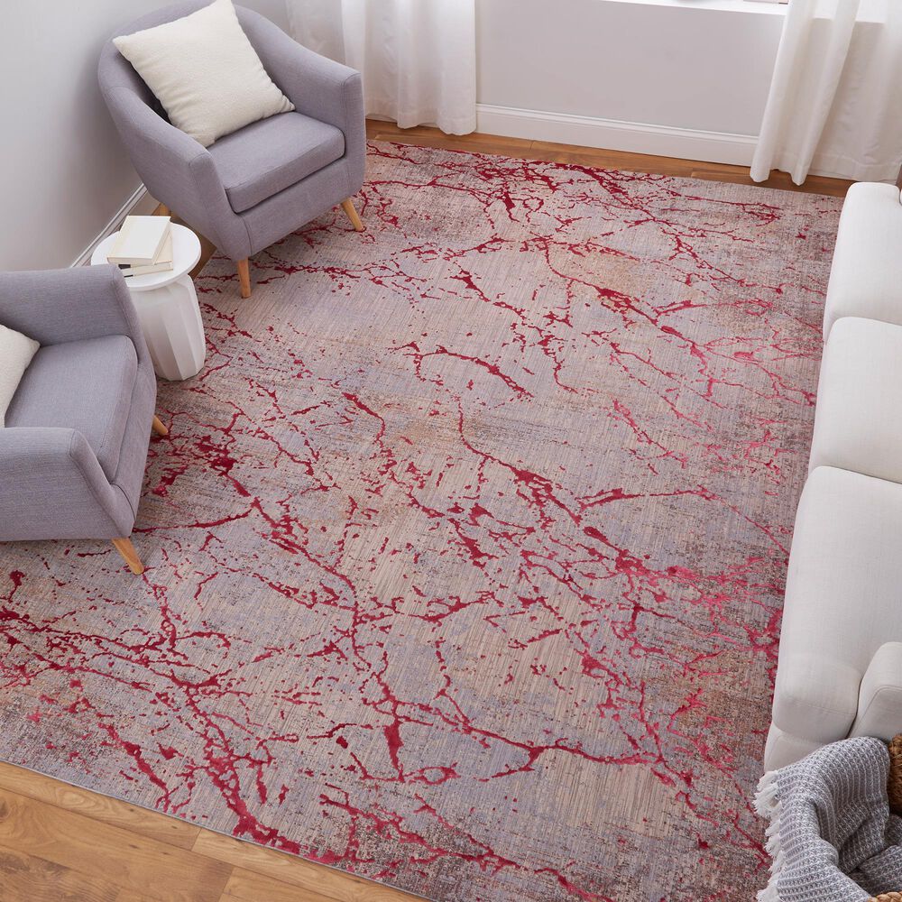 Feizy Pryor 12&#39; x 15&#39; Pink and Multicolor Area Rug, , large