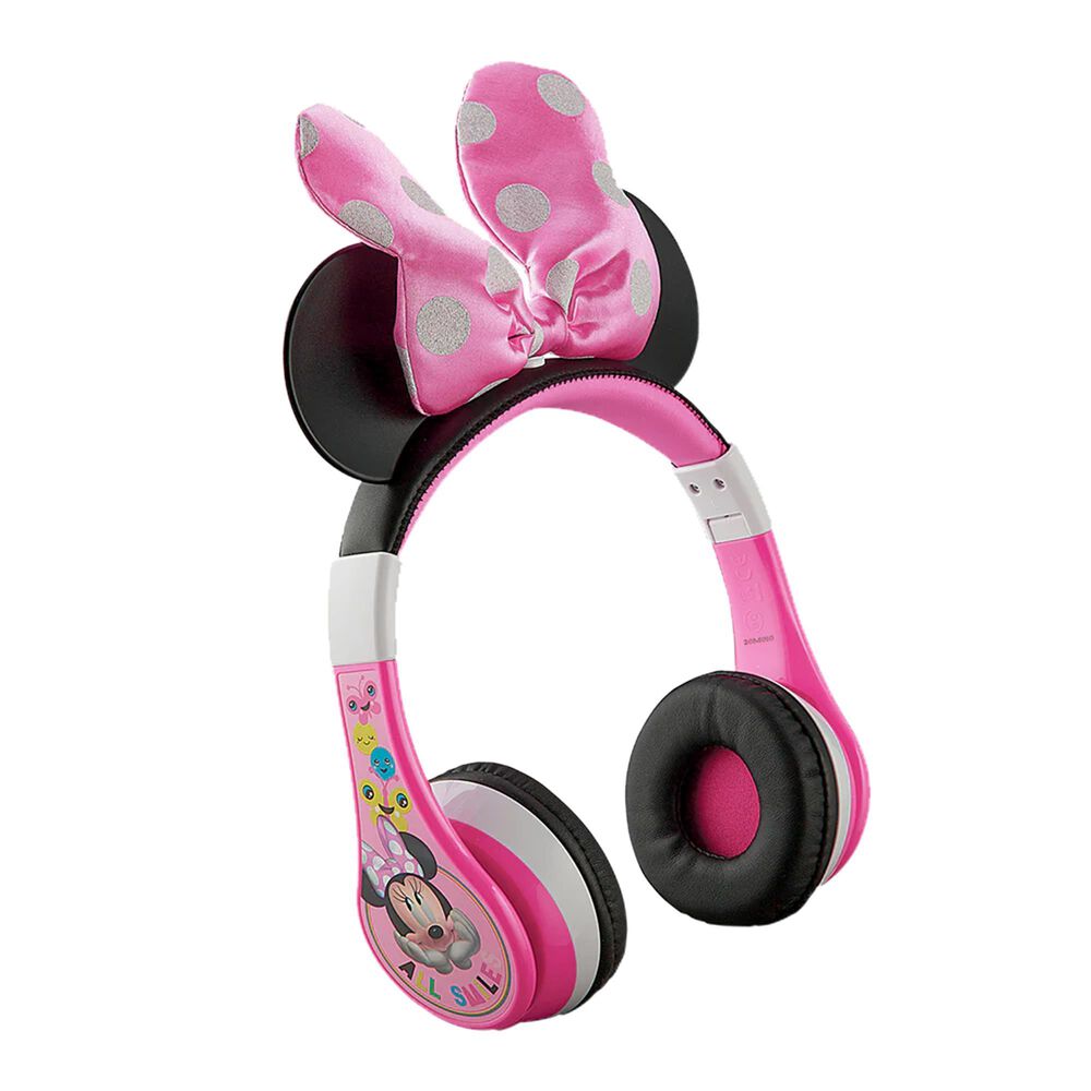 KIDdesigns Disney Junior Minnie Bluetooth Wireless Headphones in Pink, , large