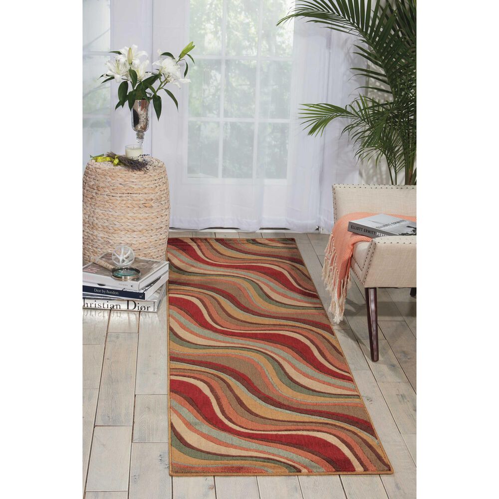 Nourison Somerset ST81 2&#39;3&quot; x 8&#39; Tan Runner, , large