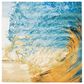 Safavieh Barbados Tropical Wave 6"6" Square Blue and Gold Indoor/Outdoor Area Rug, , large