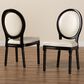 Baxton Studio Louis Side Chair with Beige Cushion in Black (Set of 2), , large