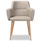 Baxton Studio Martine Dining Chair in Beige/Gold, , large