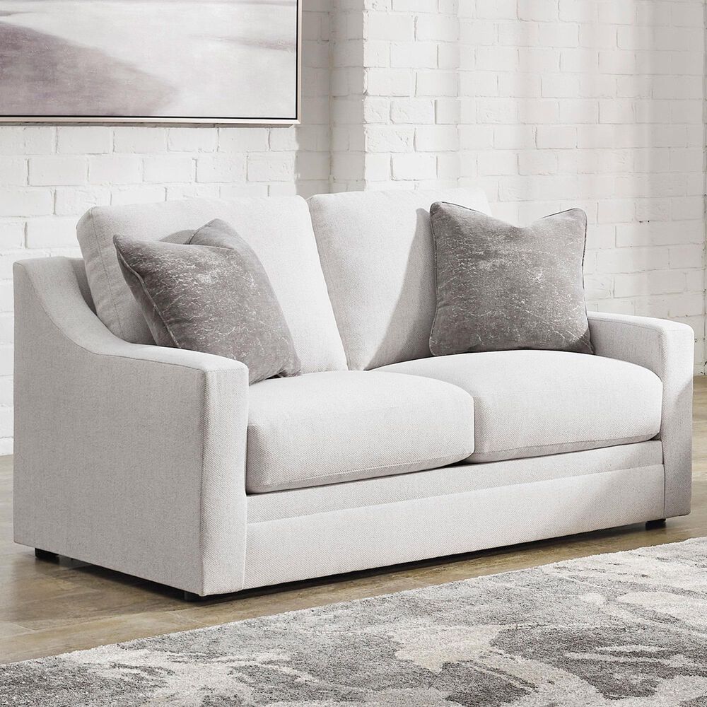 Ashley Maitelynn Stationary Loveseat in Chalk, , large