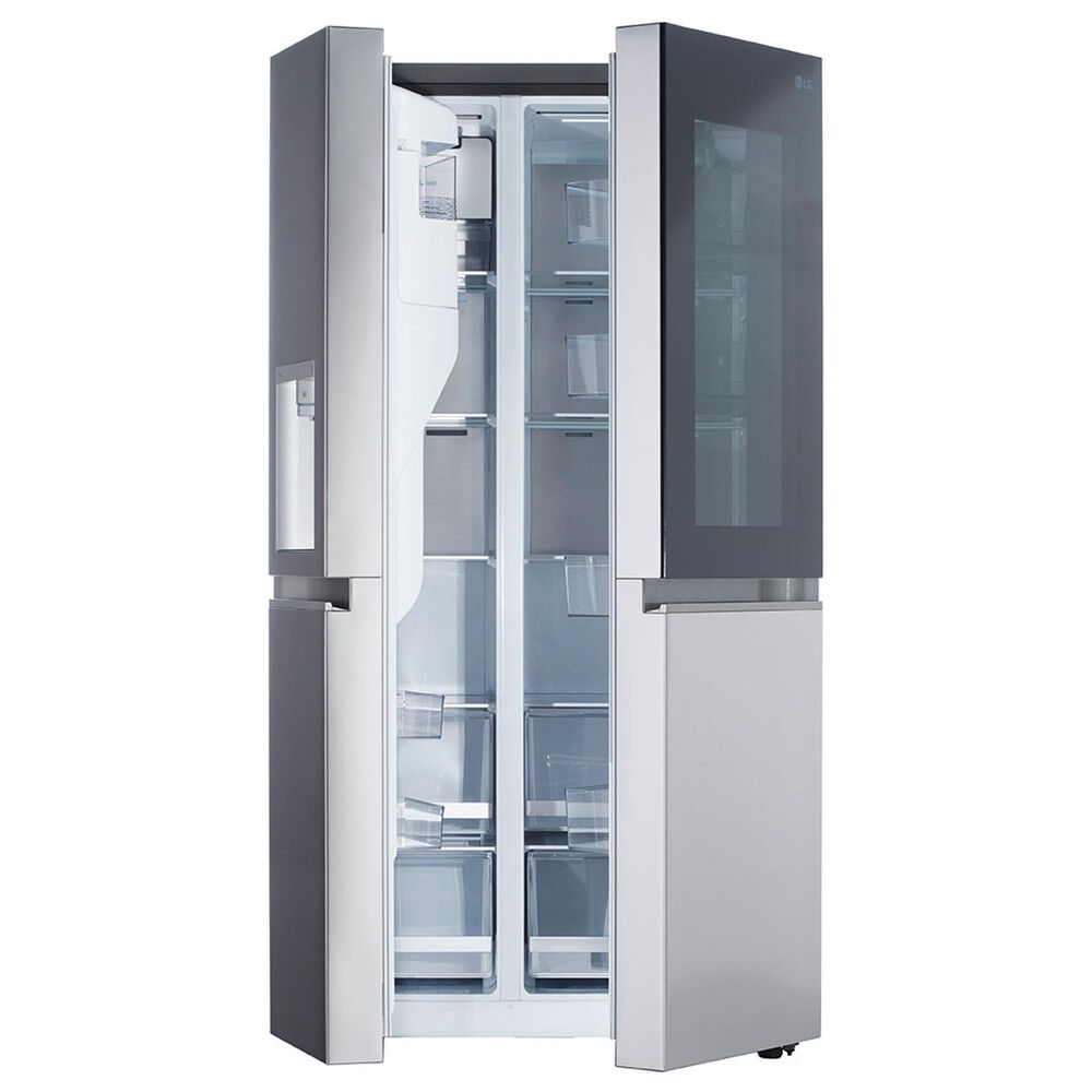 LG 27.1 Cu. Ft. Side-by-Side Refrigerator in Print Proof Stainless Steel, , large