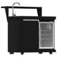 Forno All"Aperto 4-Piece Outdoor Kitchen Grill Set with Bar and Beverage Center in Black, , large