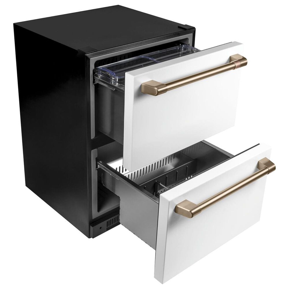 Cafe 5.7 Cu. Ft. Built-In Dual-Drawer Refrigerator in Matte White, , large