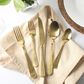 Gibson Overseas, Inc Torino 20-Piece Flatware Set in Gold, , large