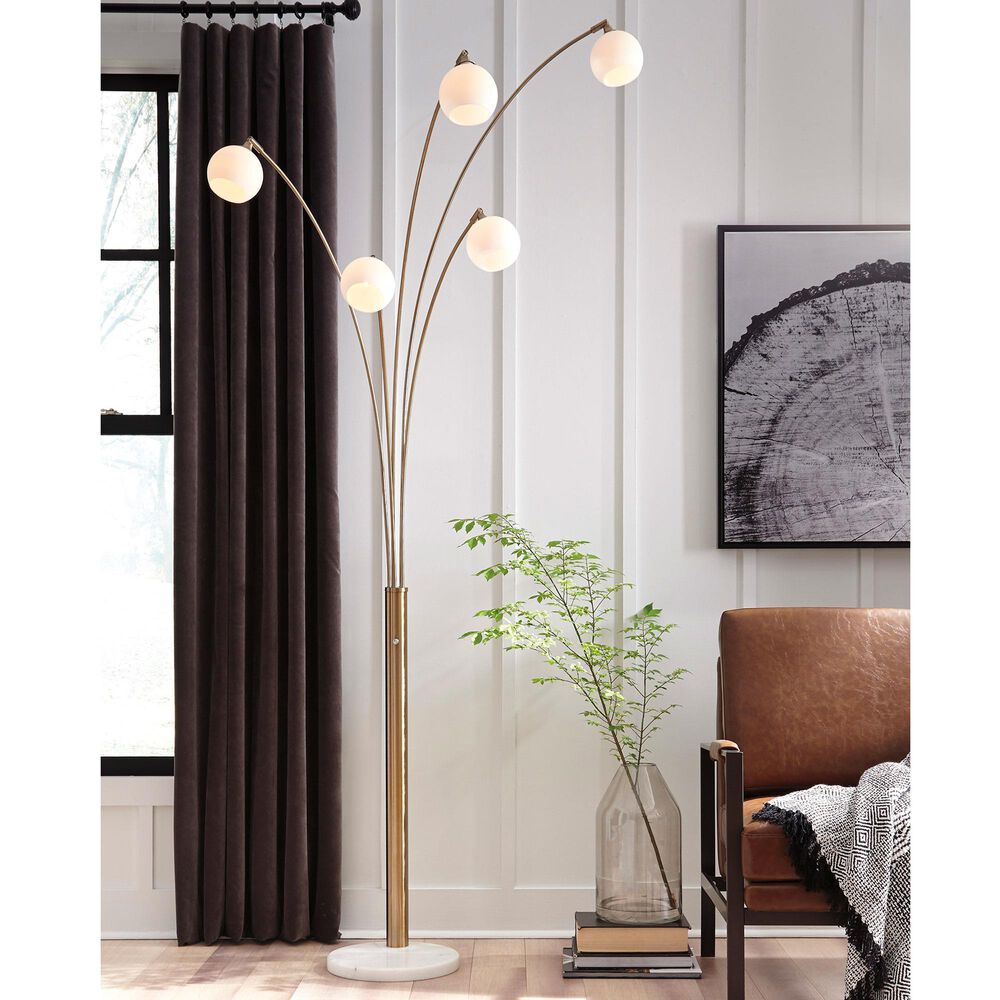 Ashley Taliya Arc Lamp in Champagne, , large