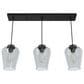 Hunter Vidria 3-Light Linear Pendant Cluster in Matte Black, , large