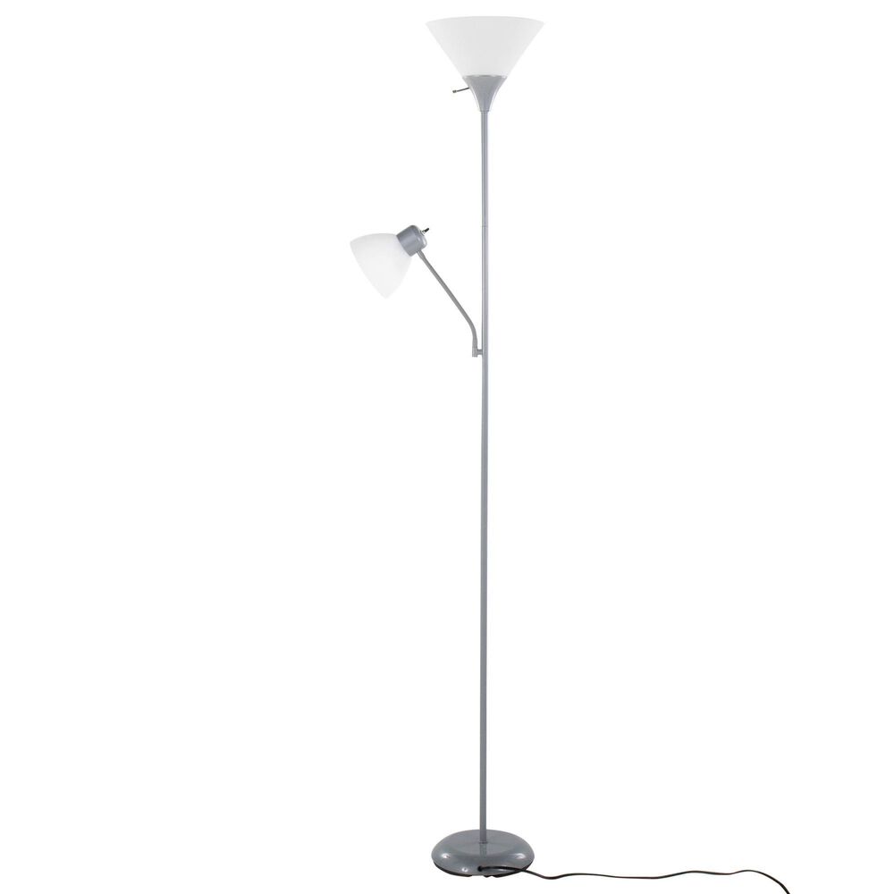 Grandview Gallery Dual Shade Floor Lamp in Silver, , large